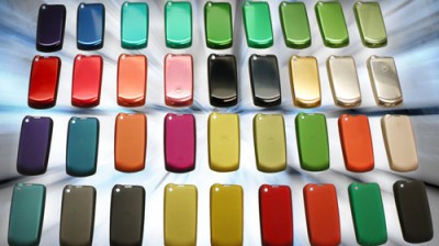 Motorola phone housings developed in part by Art of Mass Production, a San Diego based plastics engineering company