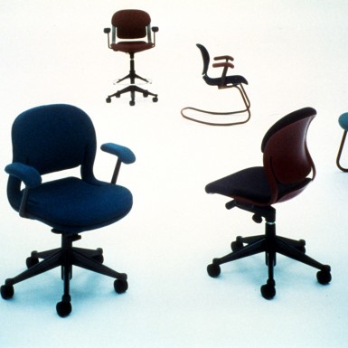 Office furniture developed in part by Art of Mass Production, a San Diego based plastics engineering company