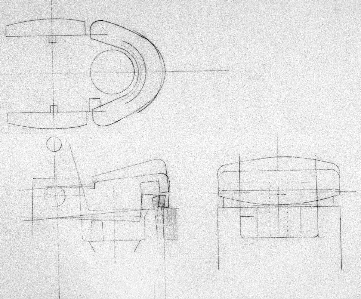 Engineering sketches by Art of Mass Production, a San Diego based plastics engineering company